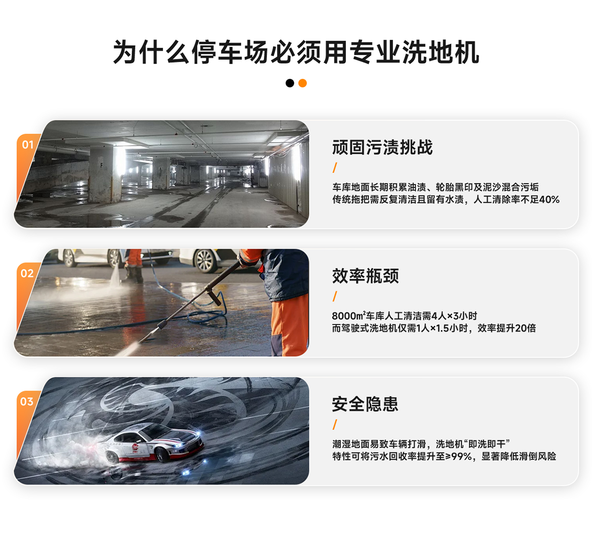 為什么停車場必須用專業(yè)洗地機
